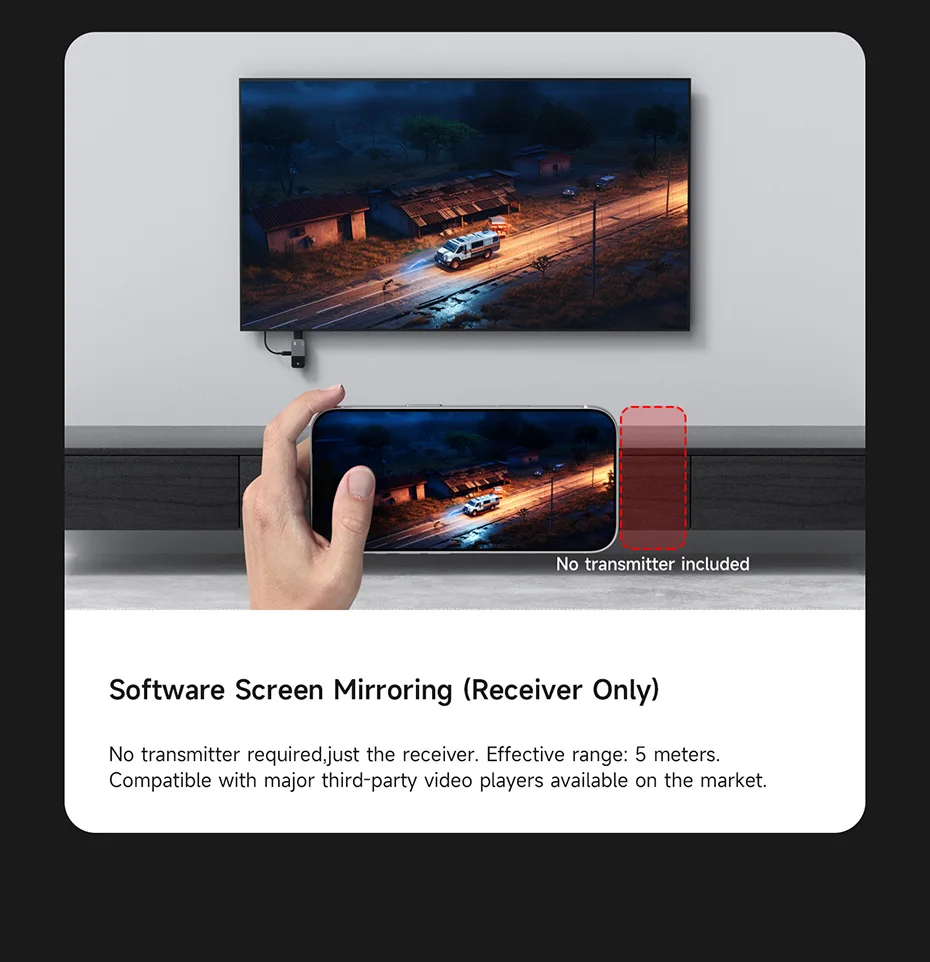 Hagibis GA10 Wireless Display Adapter USB-C Transmitter & HDMI Receiver