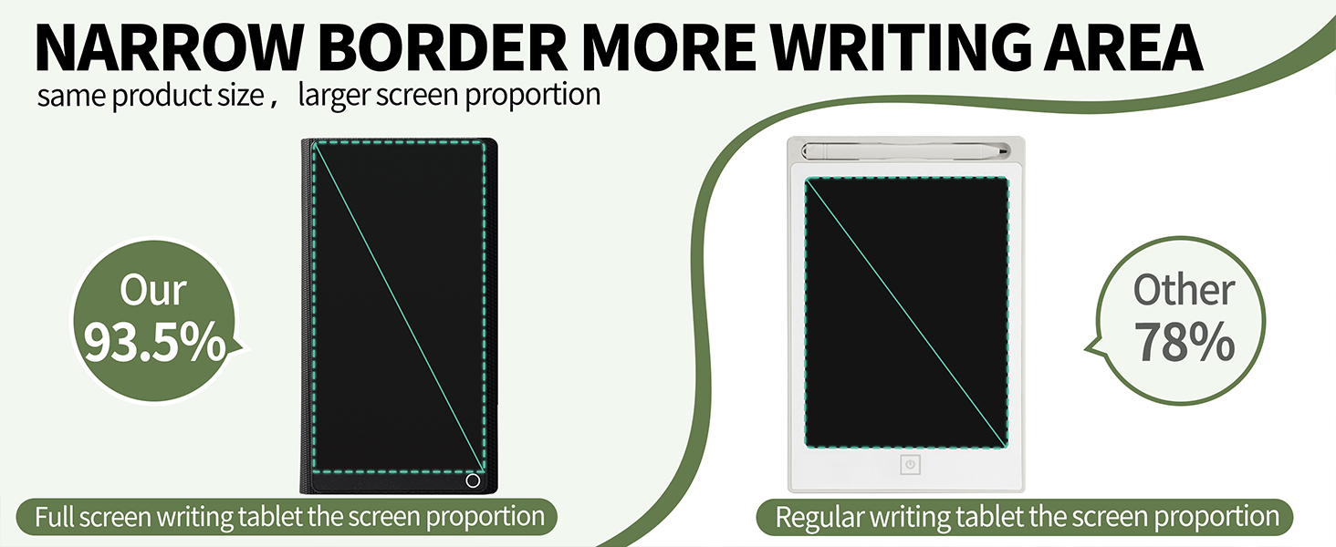 lcd writing tablet for adults writing area