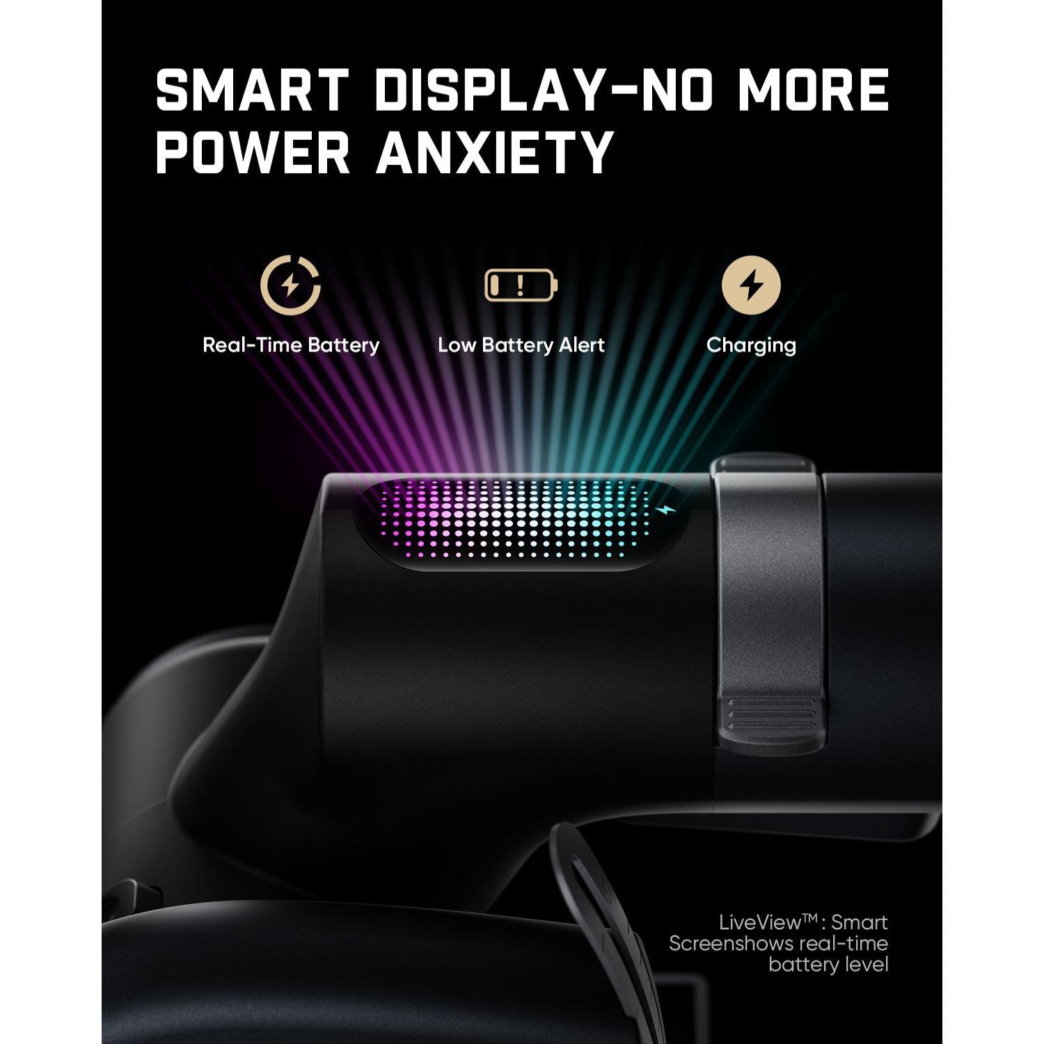 Battery status display on the O11 Pro