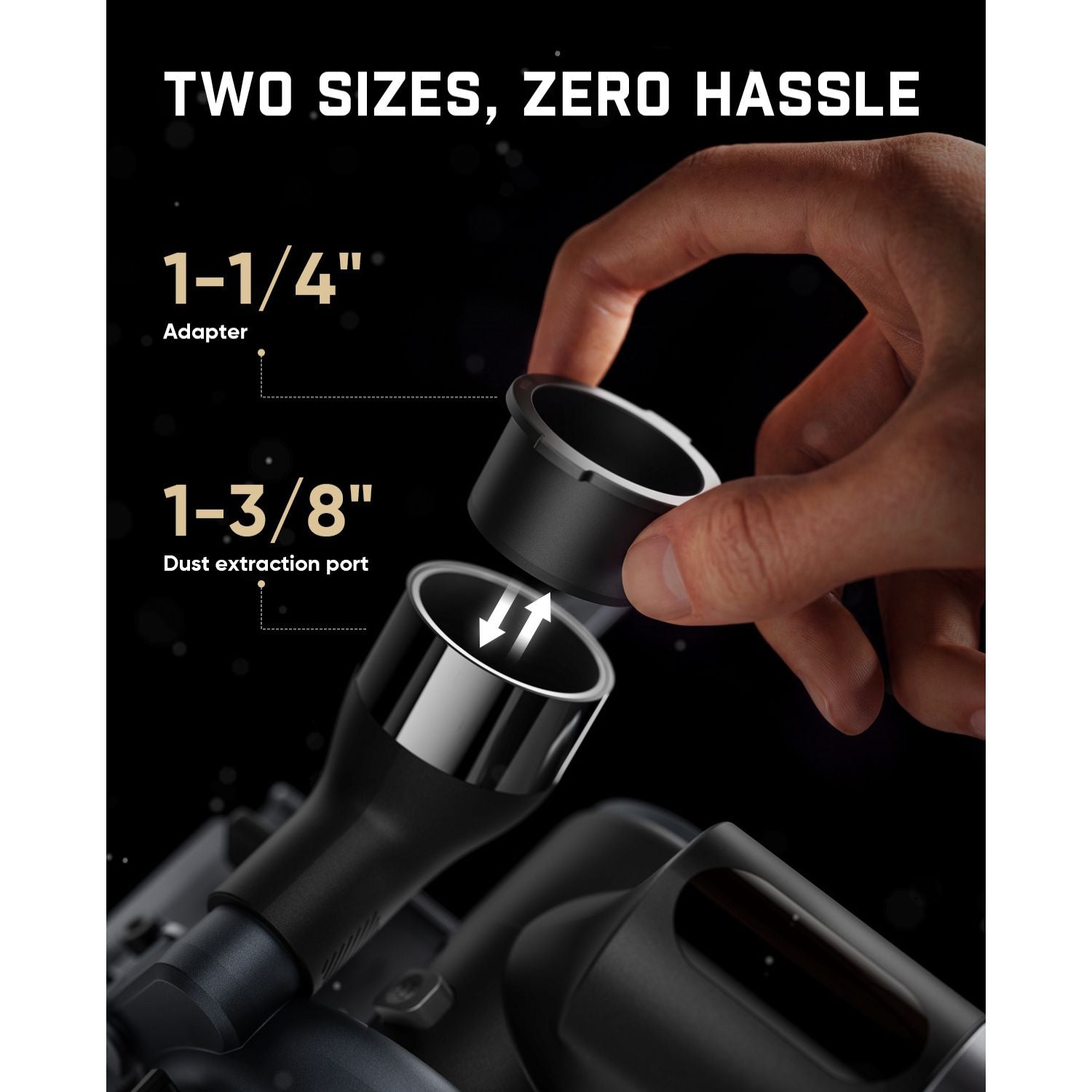 Dual-size dust extraction port