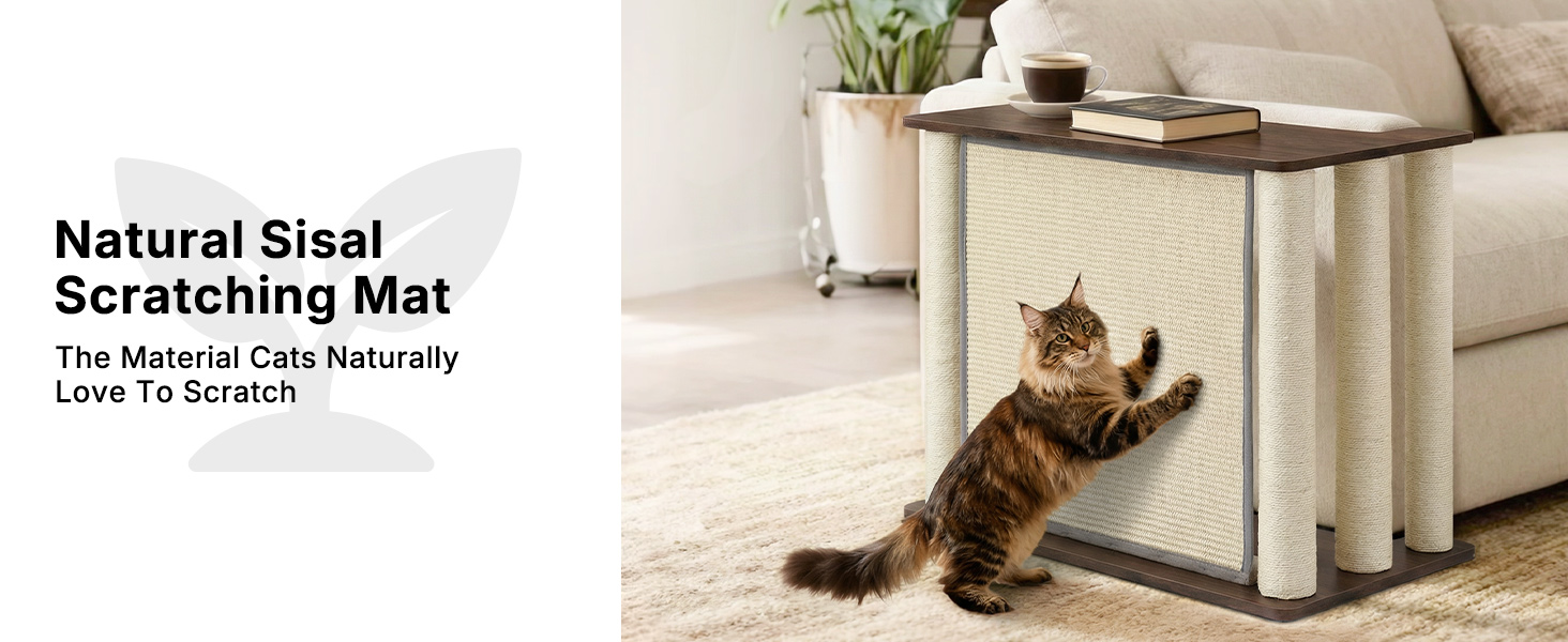 cat end table with scratcher