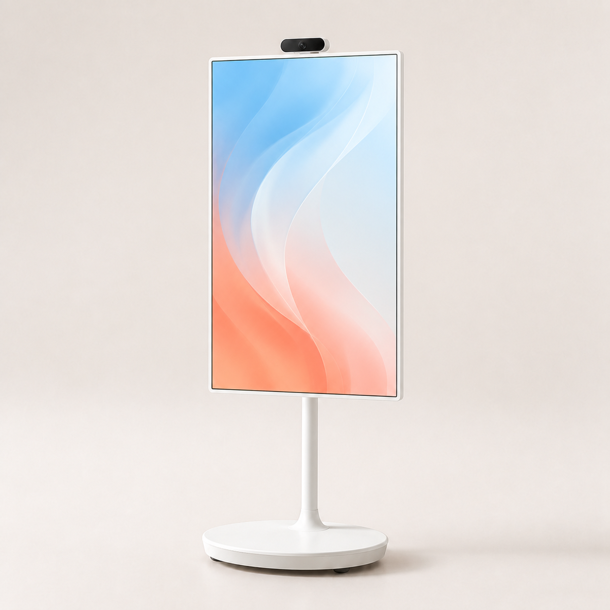 Portable touchscreen TV in portrait orientation