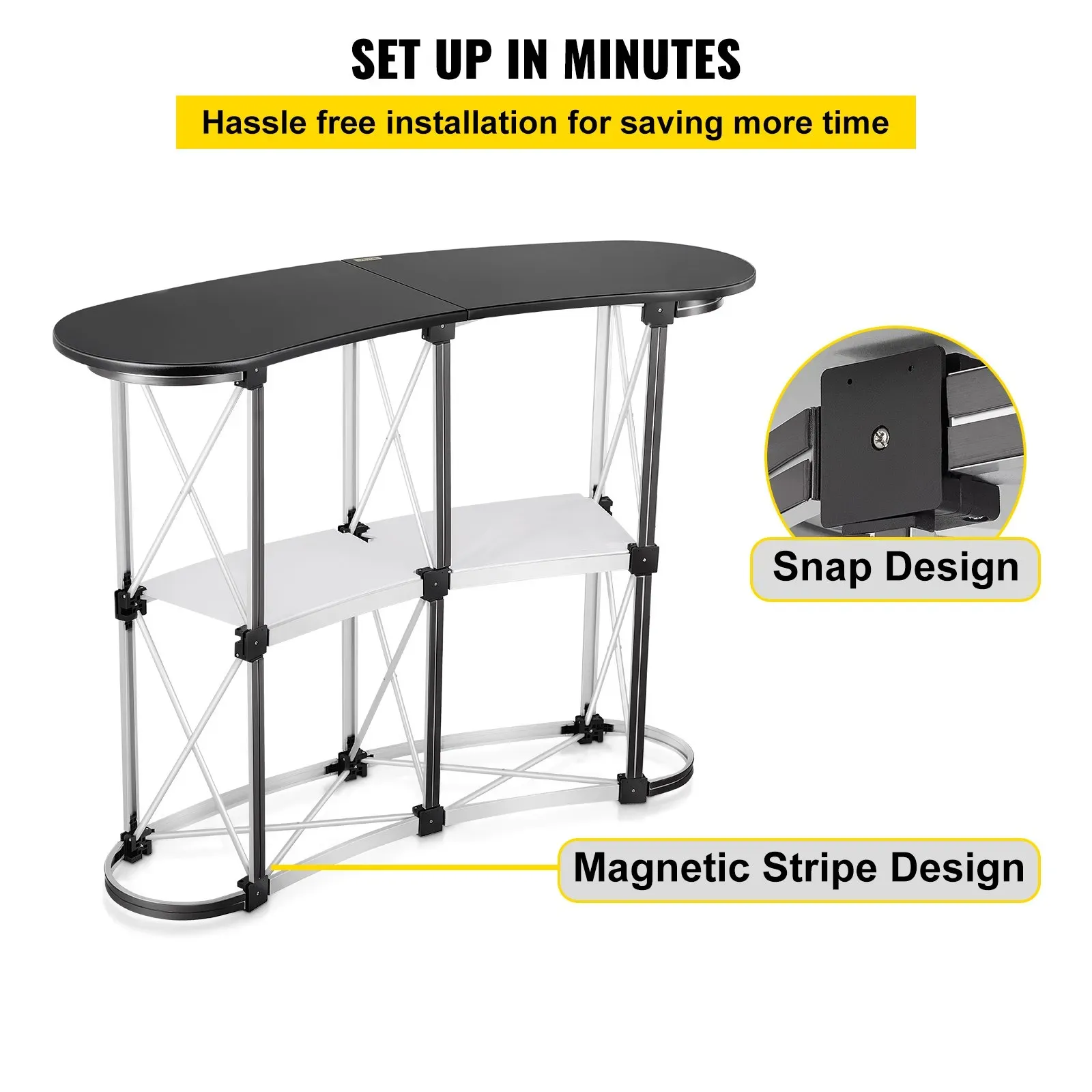 Portable Tension-Fabric Display Stand