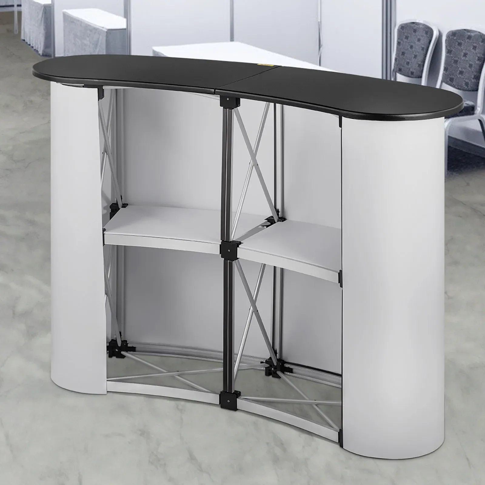 Portable Tension-Fabric Display Stand
