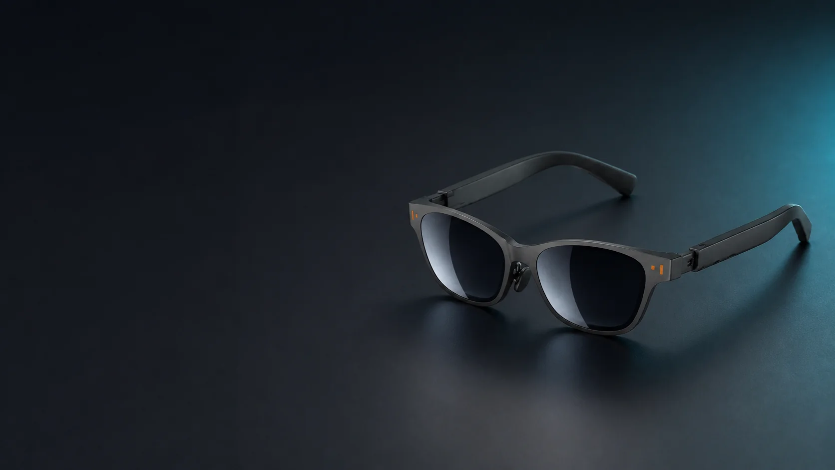 XR glasses in a dark technology product setting