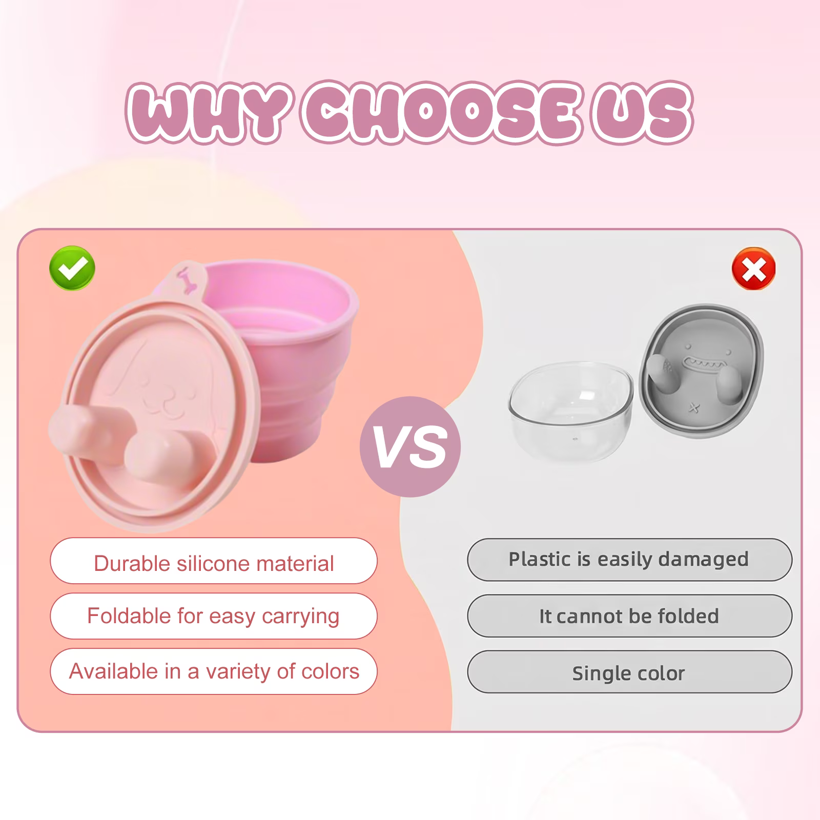 MYMULIKE Snack Finger Container, 2-in-1 No-Mess Snack Container with Fingertip Cover Portable Silicone Foldable Food Containers for Travel Camping Outdoor Keep Hands Clean (Pink)