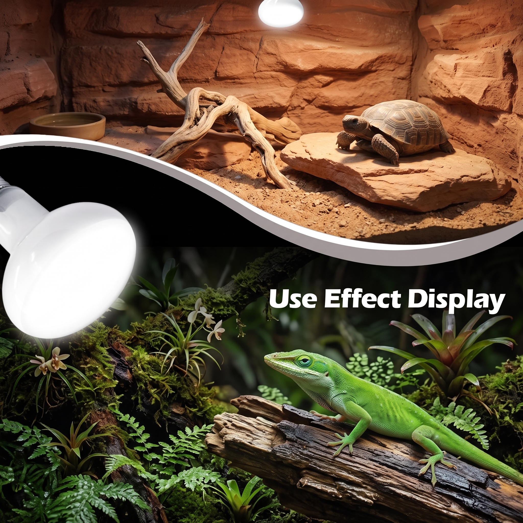 MYMULIKE Reptile Heat Lamp Bulbs, 100W, 2‑Pack, Uva Daylight Basking Light for Bearded Dragon, Lizard, Turtle, Chicken & Amphibians