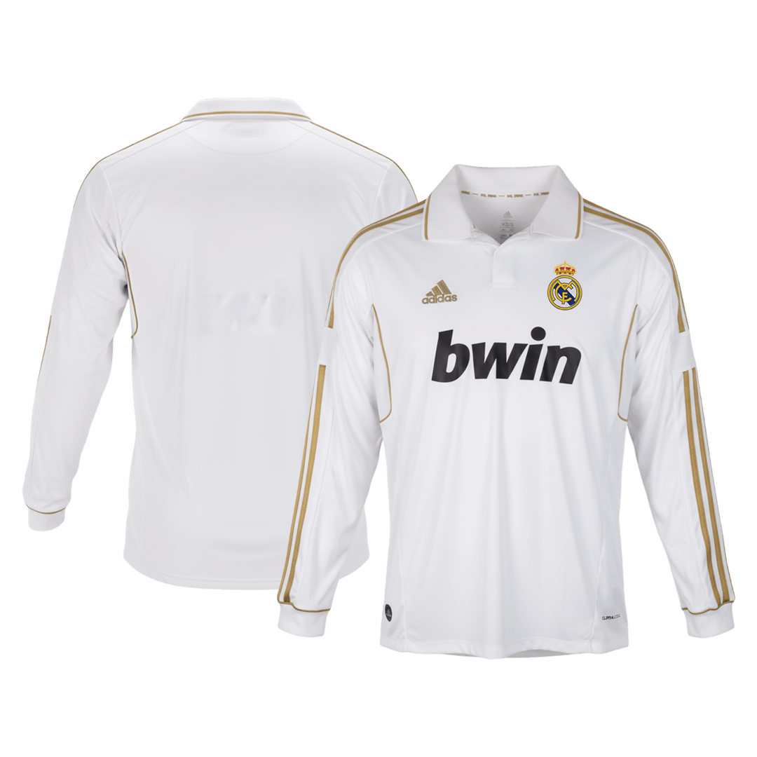 Real Madrid Retro Langærmet Hjemmebanetrøje 2011/12 – Billede 9
