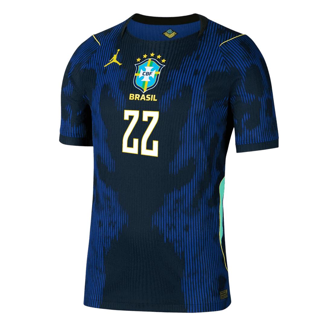 Brazil World Cup Udebanetrøje Spillerversion 2026 JOÃO PEDRO #22 – Billede 3
