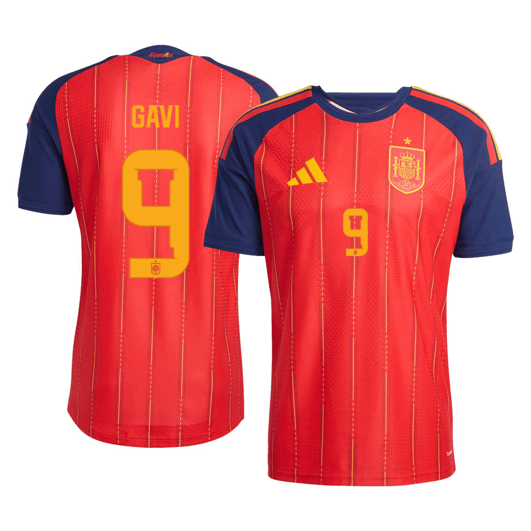 Spain World Cup Hjemmebanetrøje Spillerversion 2026 GAVI	 #9