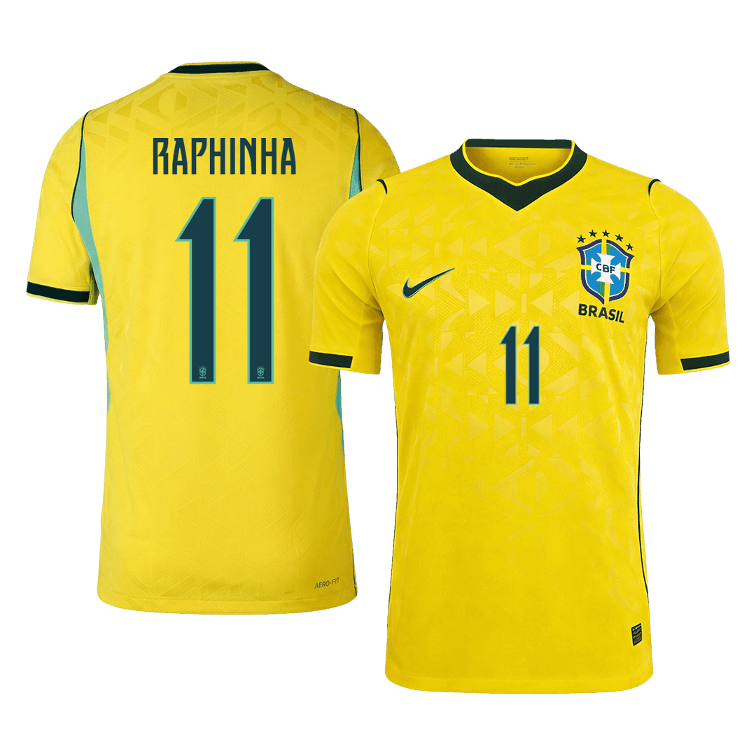 Brazil World Cup Hjemmebanetrøje Spillerversion 2026 RAPHINHA #11
