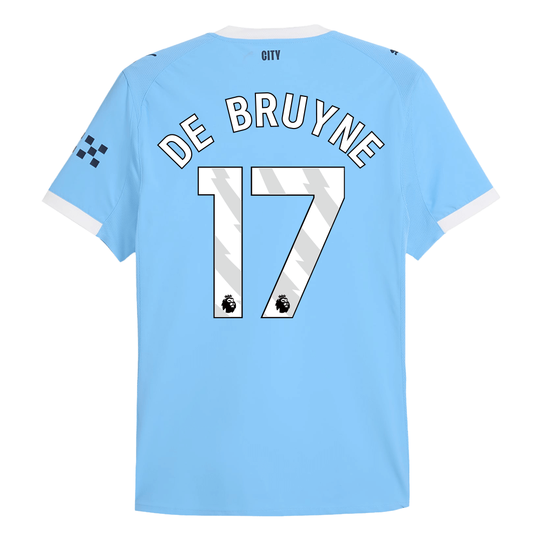 Manchester City Hjemmebanetrøje Spillerversion 2025/26 DE BRUYNE #17 – Billede 13