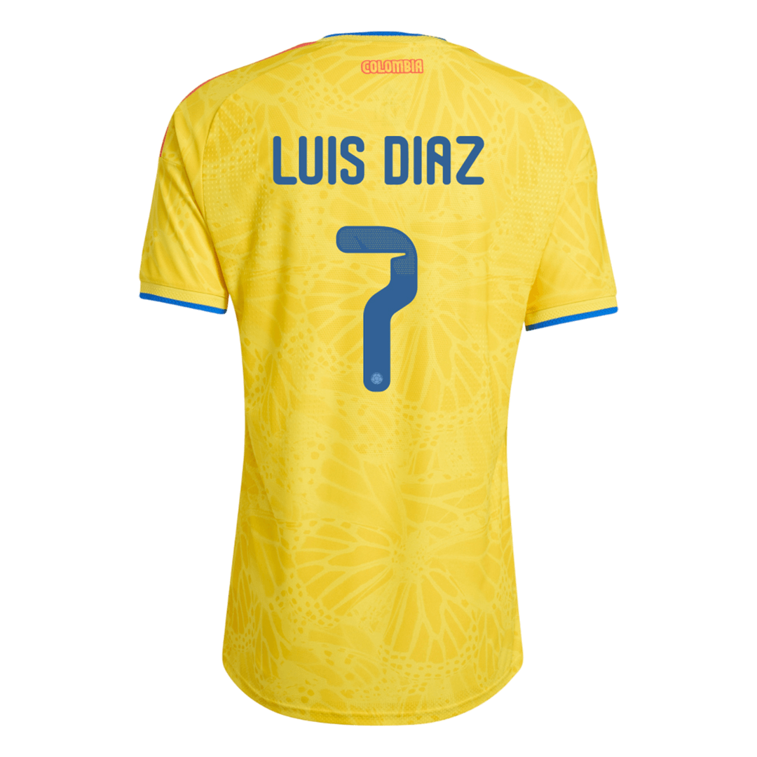 Colombia World Cup Hjemmebanetrøje Spillerversion 2026 LUIS DíAZ #7 – Billede 2