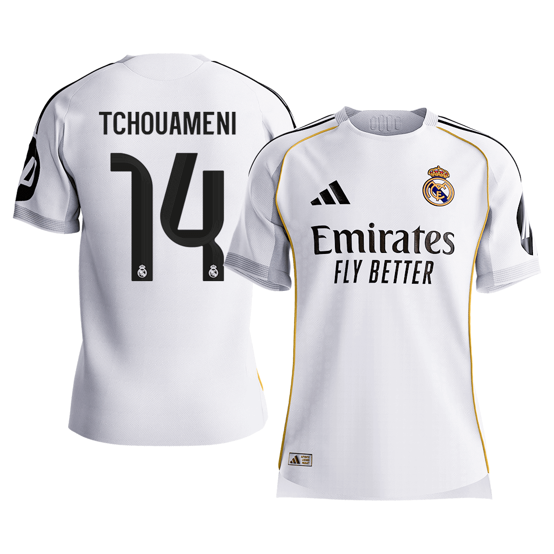 Real Madrid Hjemmebanetrøje Spillerversion 2025/26 TCHOUAMENI #14 [PREMIUM]