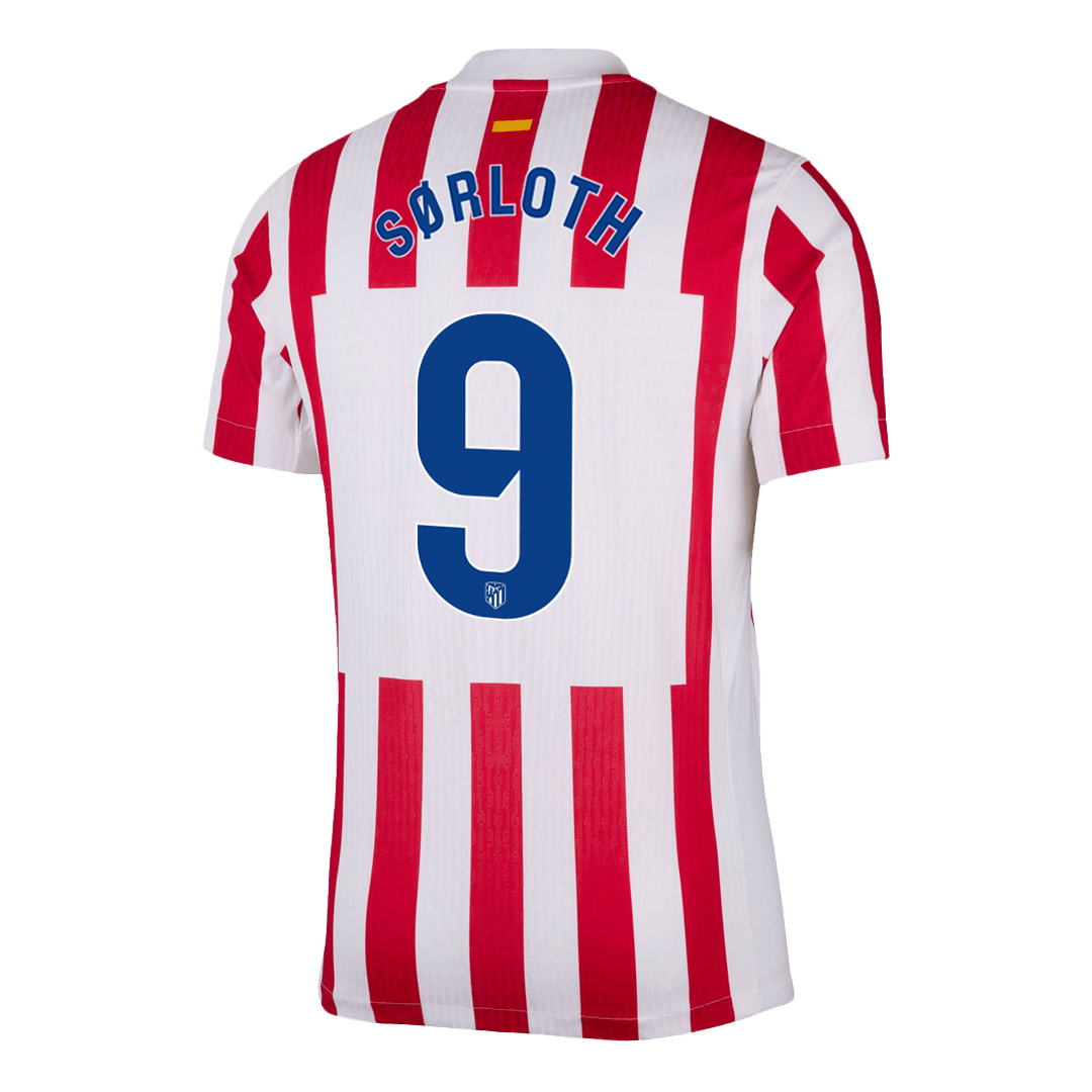 Atletico Madrid Hjemmebanetrøje Spillerversion 2025/26 SØRLOTH #9 – Billede 9