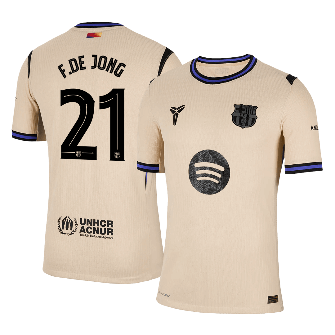 Barcelona Udebanetrøje Spillerversion 2025/26 UCL F.DE JONG #21