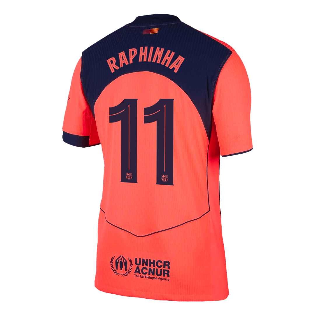 Barcelona Tredjebanetrøje Spillerversion 2025/26 UCL RAPHINHA #11 – Billede 12