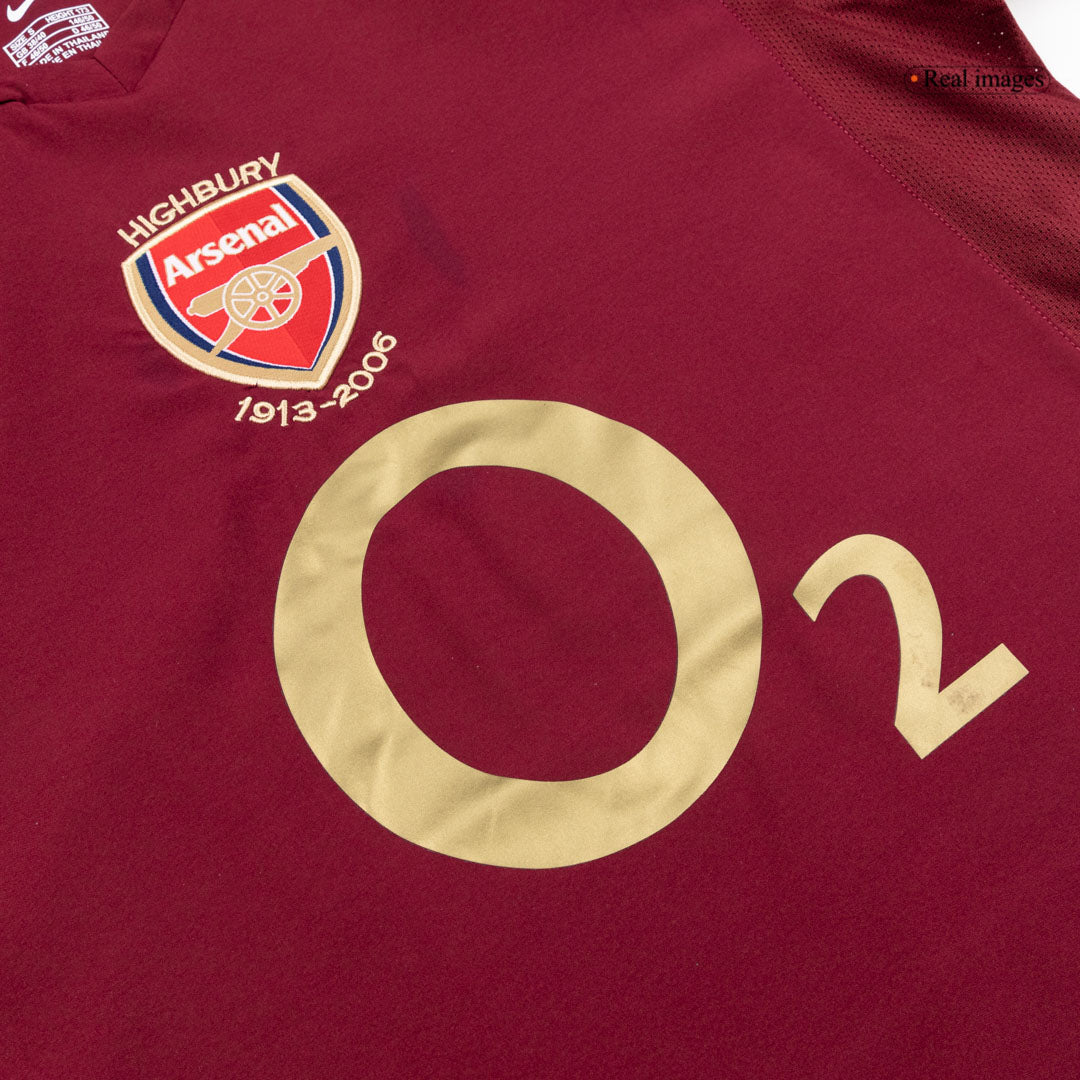 Arsenal Retro Langærmet Hjemmebanetrøje 2005/06 – Billede 4