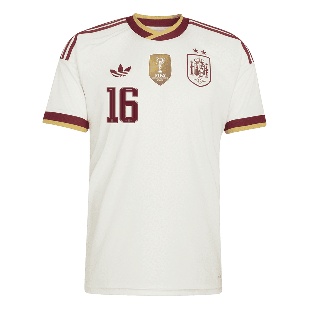 [Champion Edition] Spanien Udebanetrøje VM 2026 – RODRIGO #16