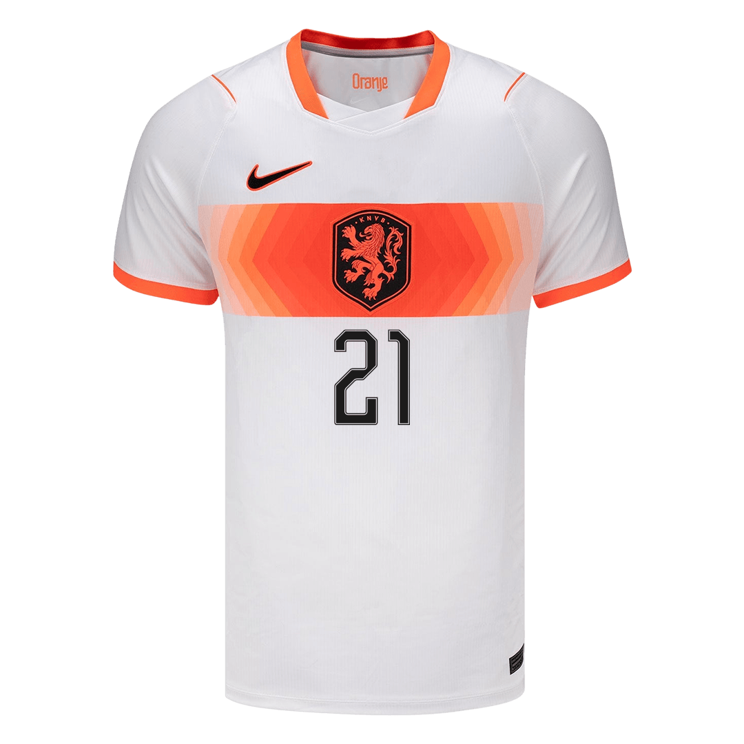 Netherlands World Cup Udebanetrøje 2026 F.DE JONG #21 – Billede 2