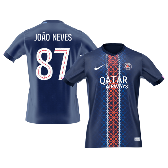 PSG Hjemmetrøje 2025/26 JOÃO NEVES #87 [PREMIUM]