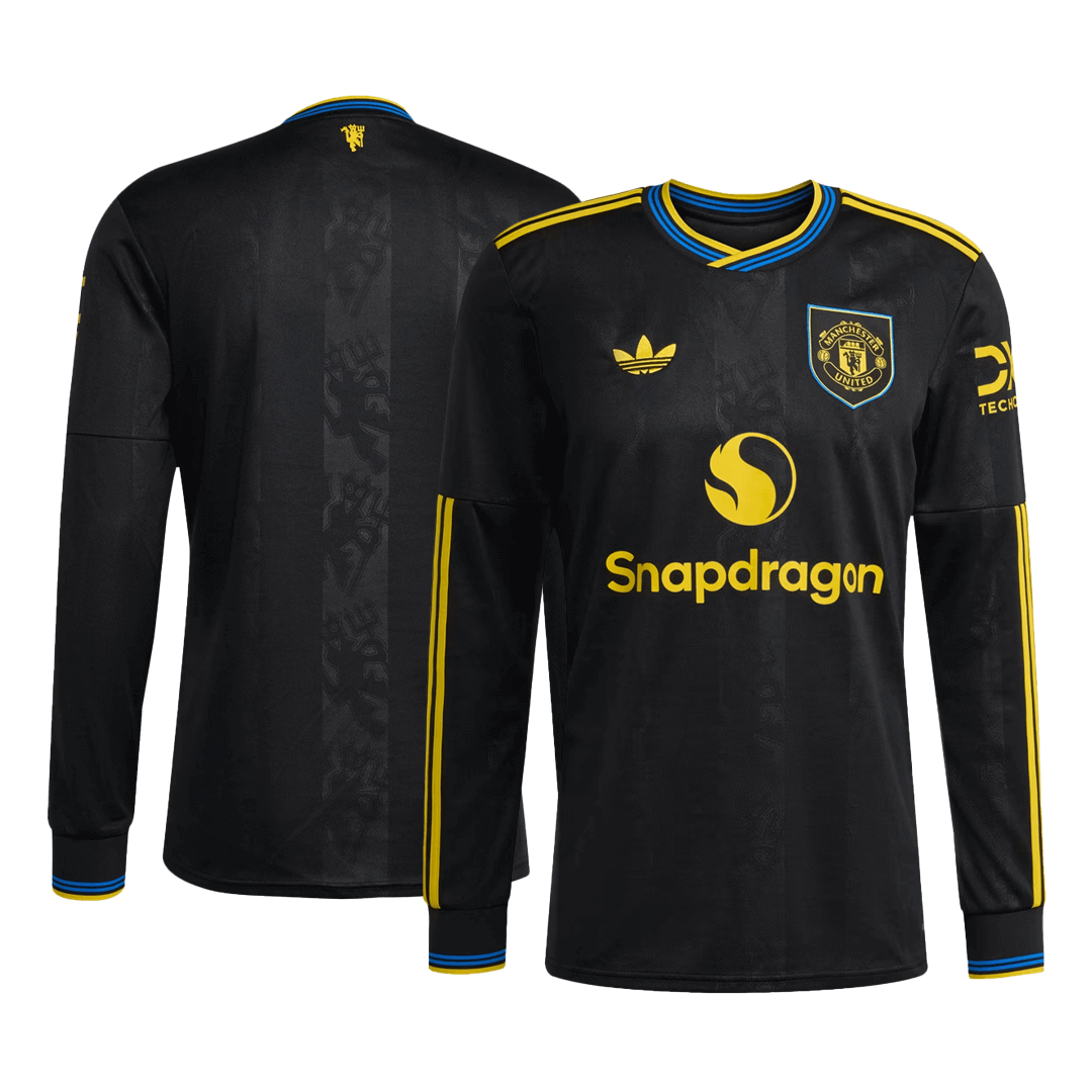 Manchester United Langærmet Tredjebanetrøje 2025/26 – Billede 9