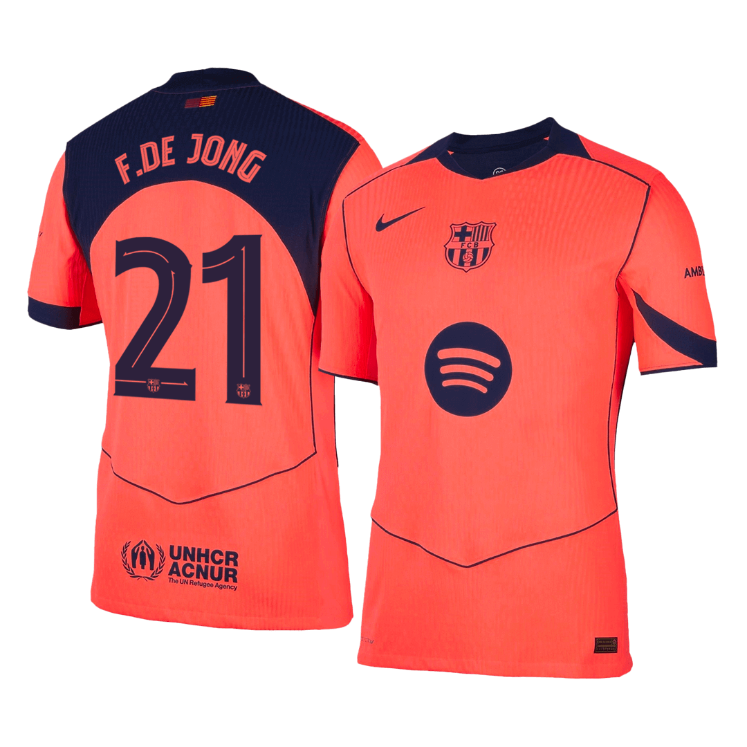 Barcelona Tredjebanetrøje Spillerversion 2025/26 UCL F.DE JONG #21