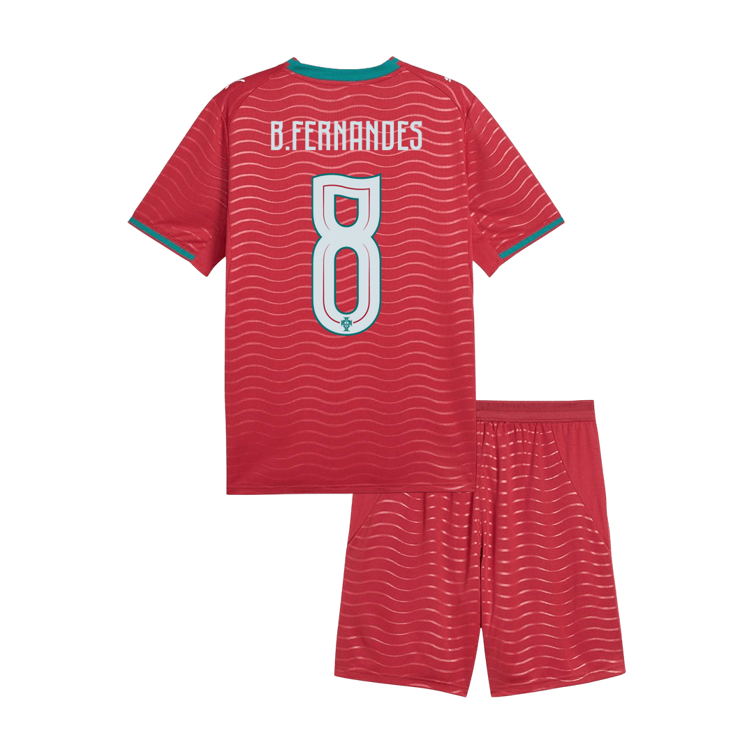 Portugal World Cup Hjemmesæt Børn 2026 B. FERNANDES #8 [PREMIUM]