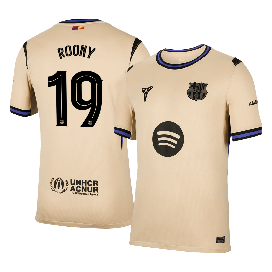 Barcelona Udebanetrøje 2025/26 UCL ROONY #19