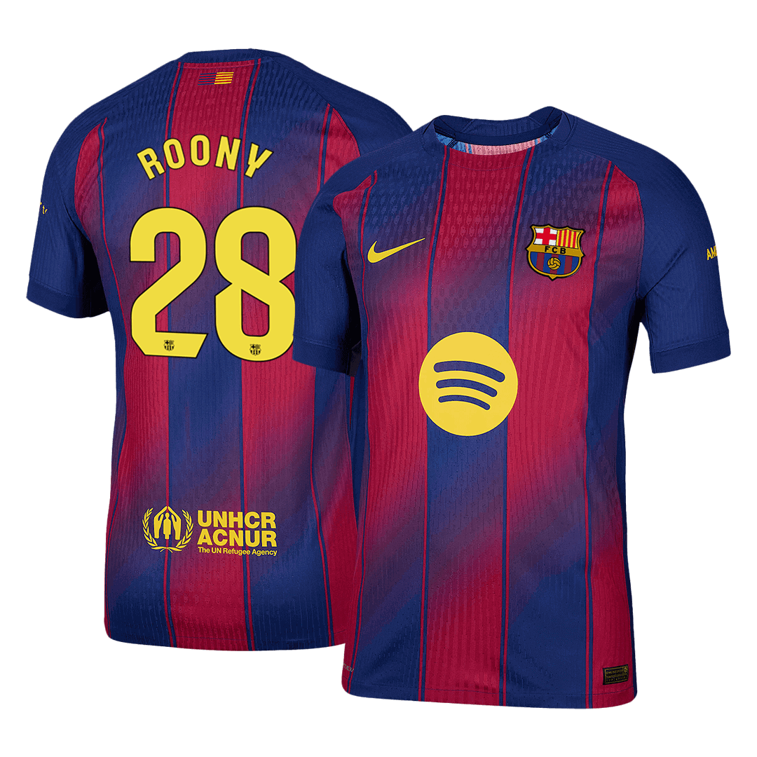 Barcelona Hjemmebanetrøje Spillerversion 2025/26 ROONY #28