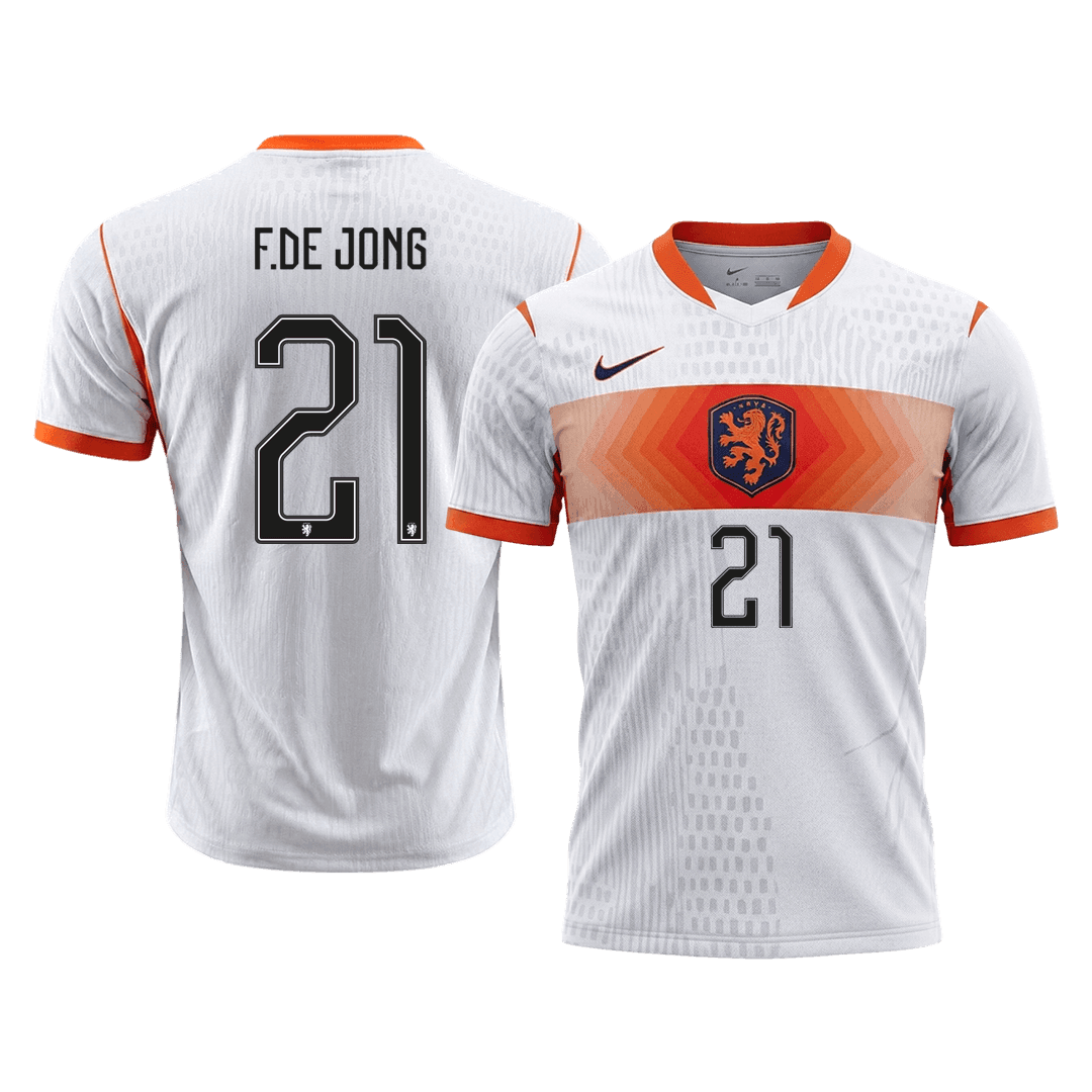 Netherlands World Cup Udebanetrøje Spillerversion 2026 F.DE JONG #21
