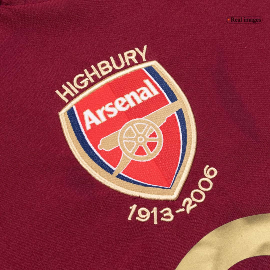 Arsenal Retro Langærmet Hjemmebanetrøje 2005/06 – Billede 6