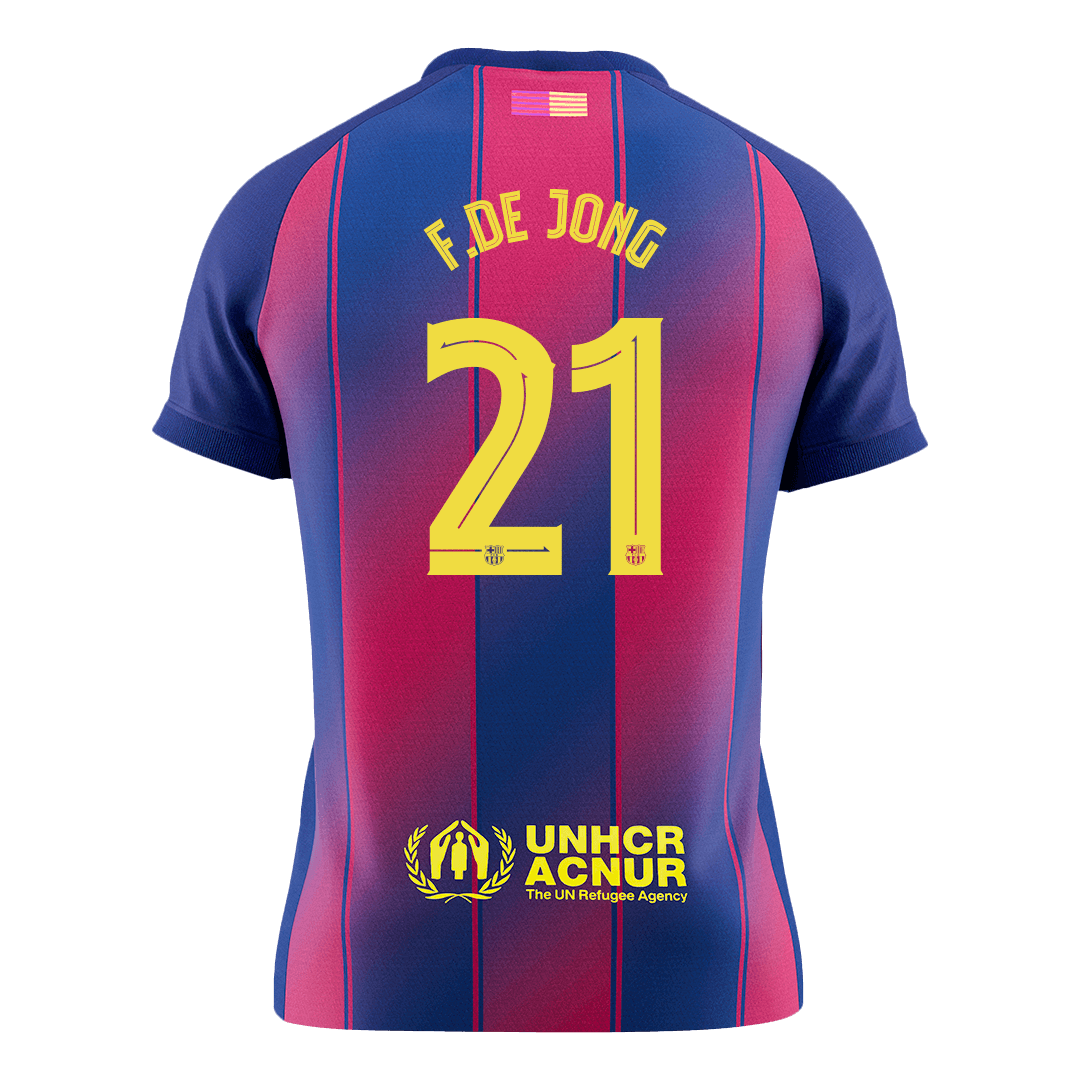 Barcelona Hjemmetrøje 2025/26 UCL F.DE JONG #21 – Billede 9