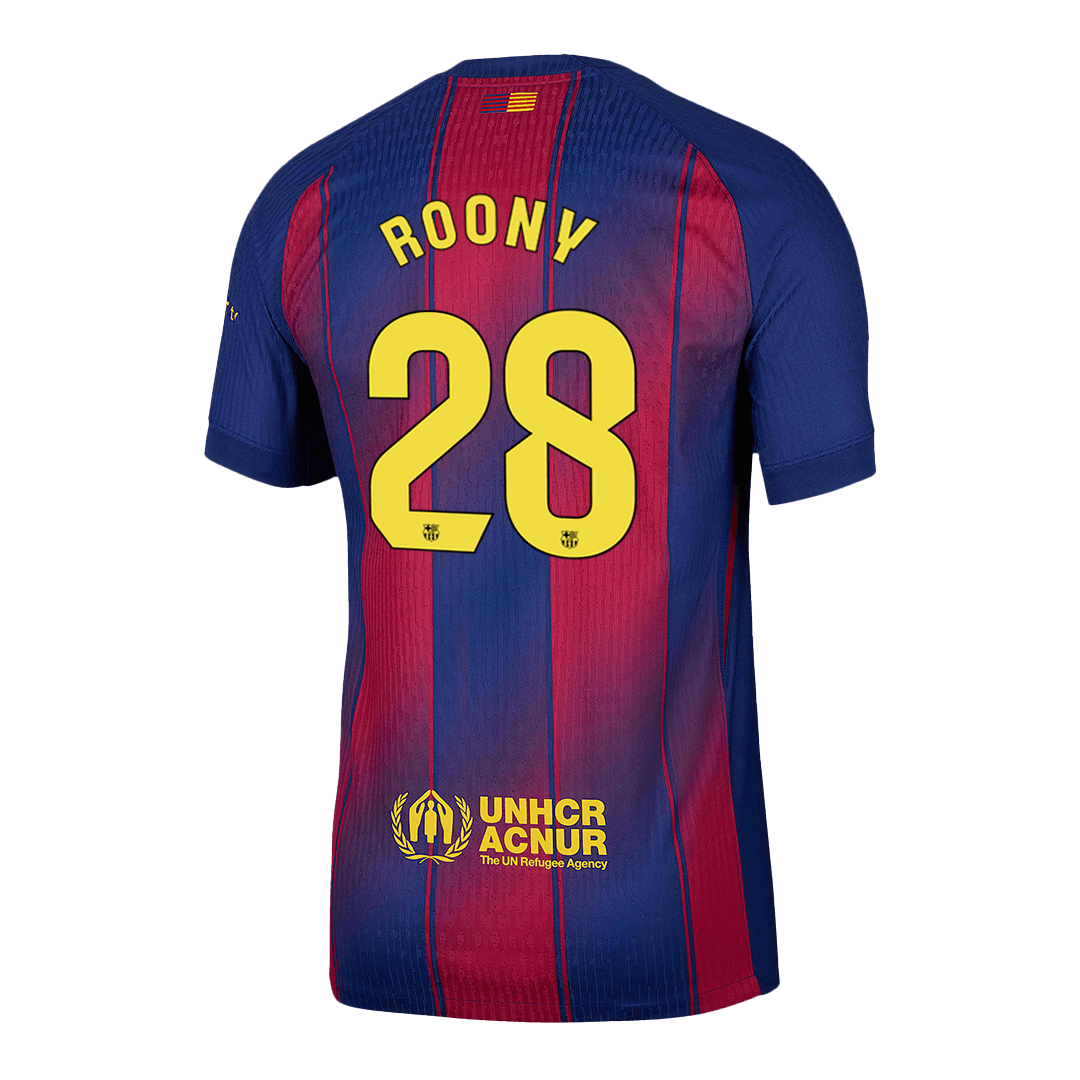 Barcelona Hjemmebanetrøje Spillerversion 2025/26 ROONY #28 – Billede 13