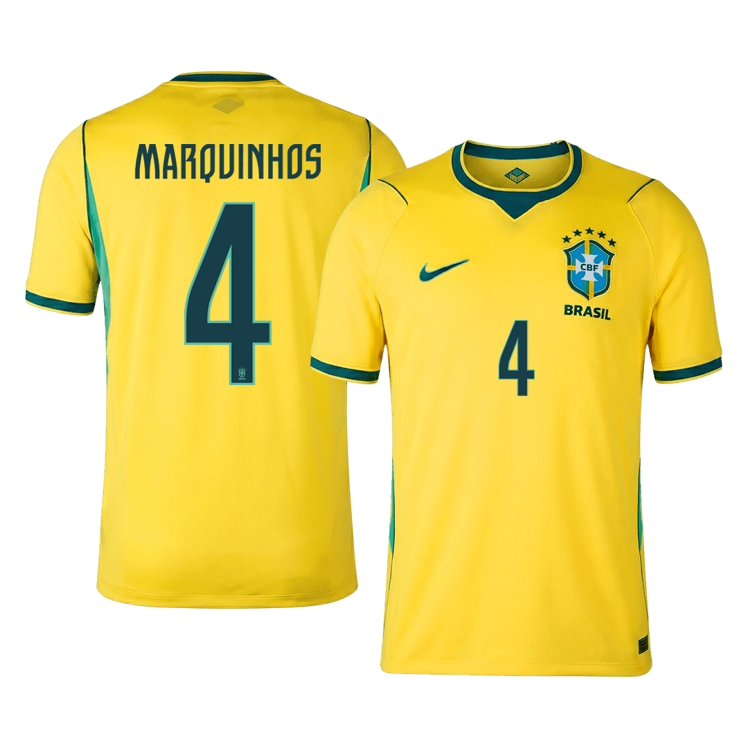 Brazil World Cup Hjemmetrøje 2026 MARQUINHOS #4
