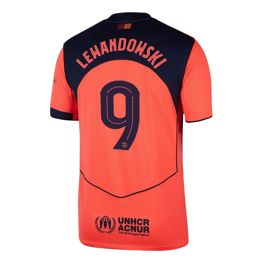Barcelona Tredjetrøje 2025/26 UCL LEWANDOWSKI #9 – Billede 11