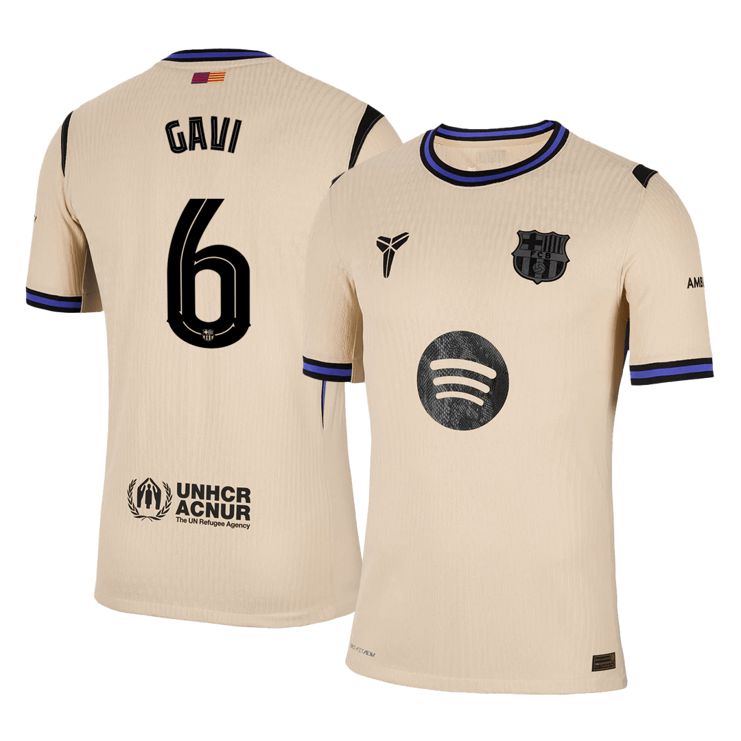 Barcelona Udebanetrøje Spillerversion 2025/26 UCL GAVI #6