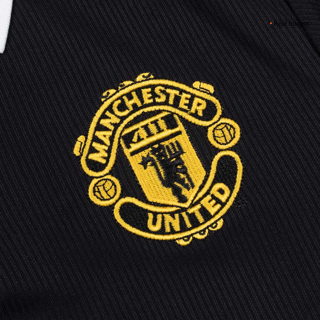 Manchester United Retro Langærmet Udebanetrøje 1998 – Billede 6