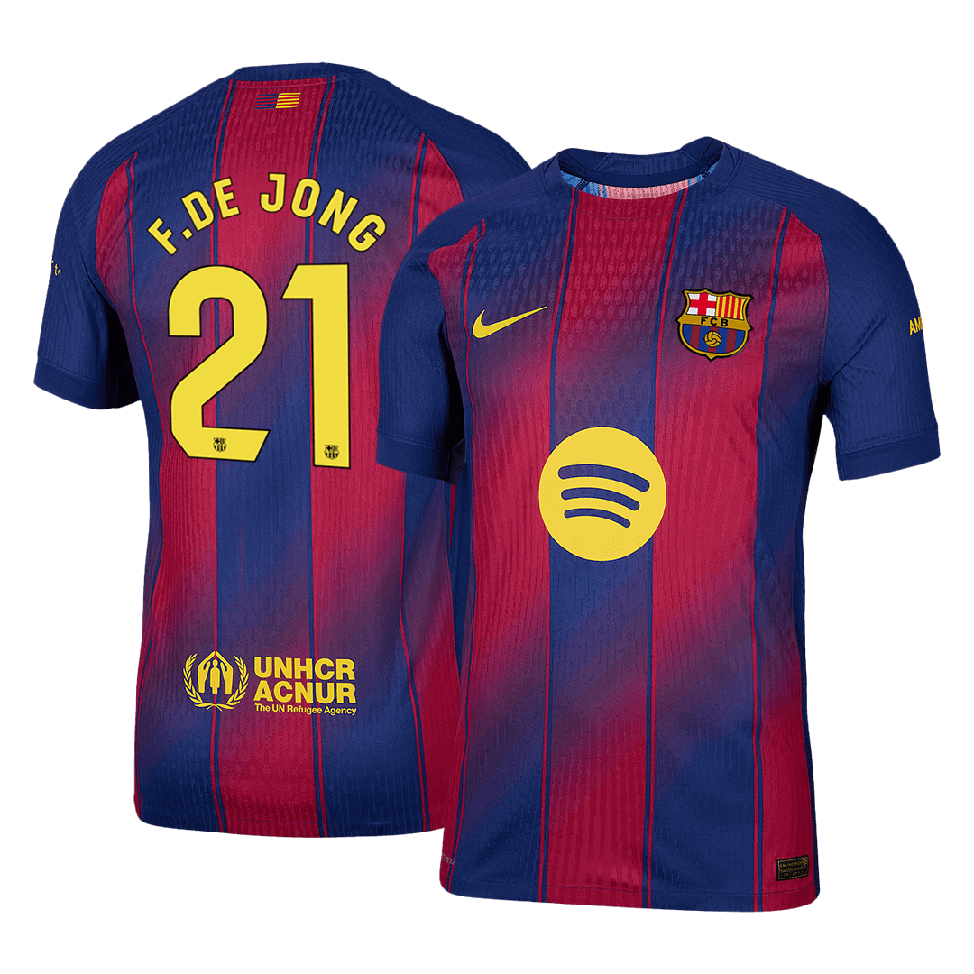 Barcelona Hjemmebanetrøje Spillerversion 2025/26 F.DE JONG #21
