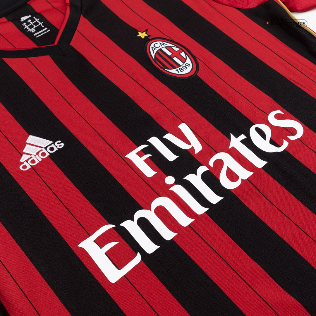 AC Milan Retro Langærmet Hjemmebanetrøje 2013/14 – Billede 4