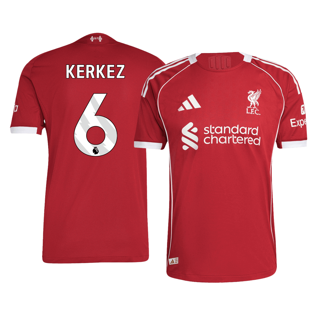 Liverpool Hjemmebanetrøje Spillerversion 2025/26 KERKEZ #6
