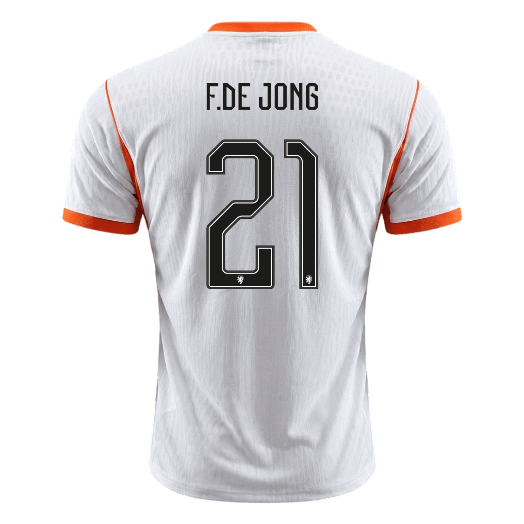 Netherlands World Cup Udebanetrøje Spillerversion 2026 F.DE JONG #21 – Billede 8