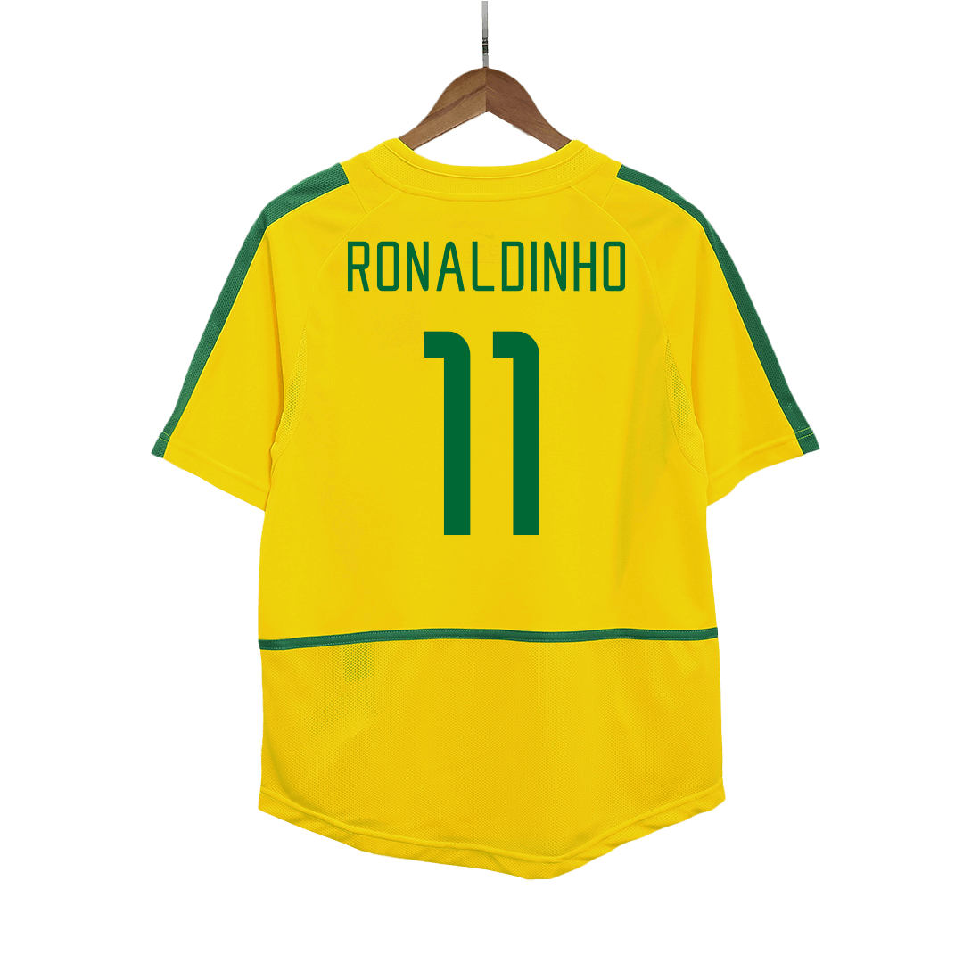 Brazil Retro Hjemmebanetrøje 2002/03 RONALDINHO #11