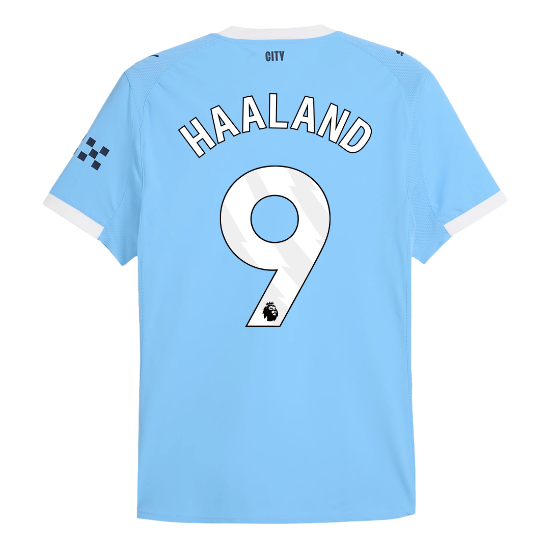 Manchester City Hjemmebanetrøje Spillerversion 2025/26 HAALAND #9 – Billede 13