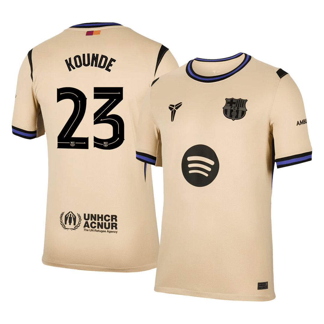 Barcelona Udebanetrøje 2025/26 UCL KOUNDE #23