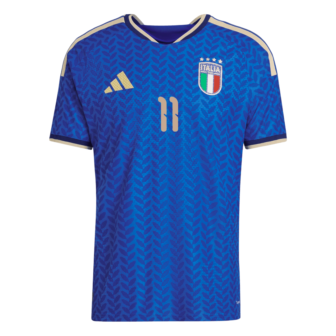 Italy World Cup Hjemmebanetrøje Spillerversion 2026 RASPADORI #11 – Billede 10