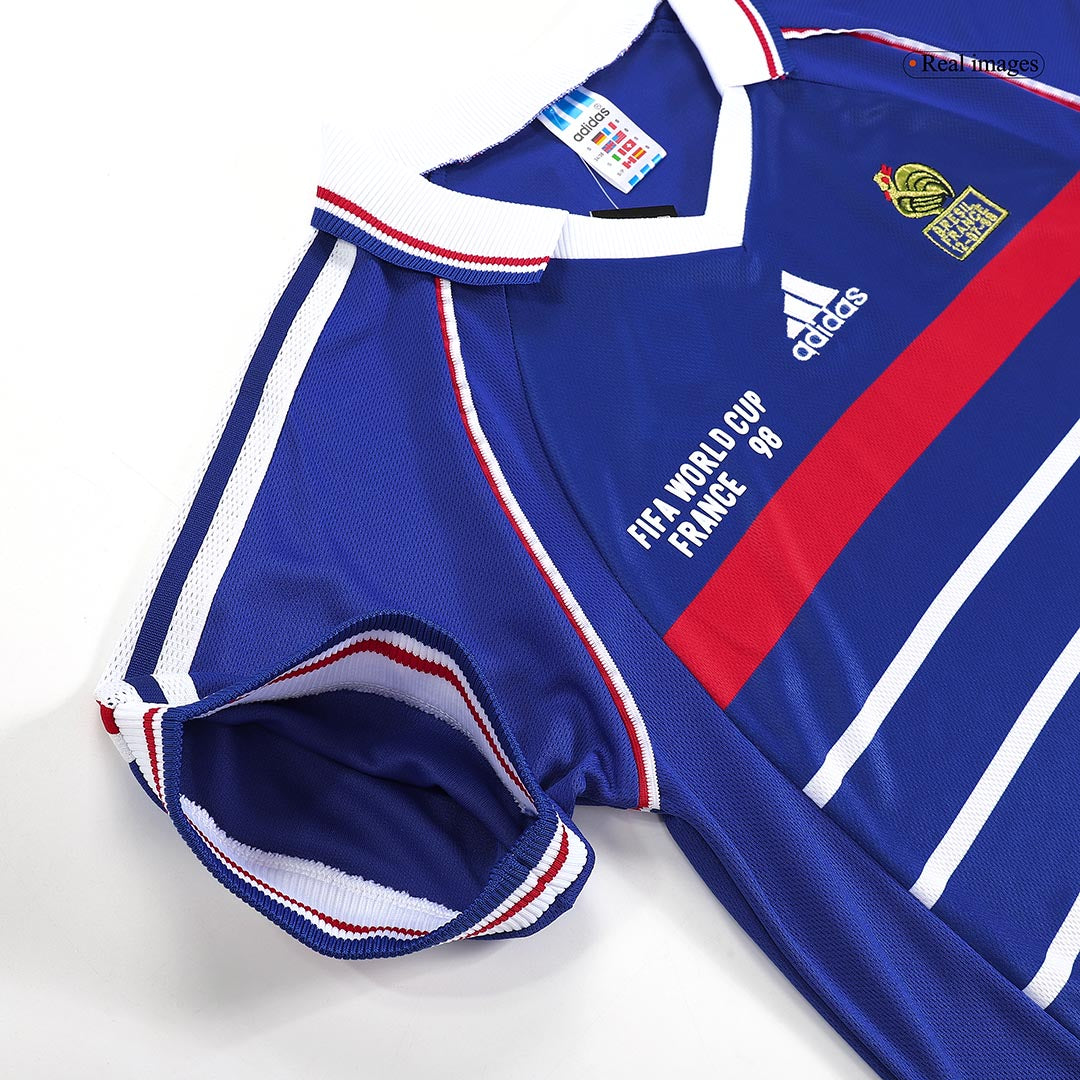 France World Cup 1998 Koti Retro -pelipaita Miesten ZIDANE #10 - kuva 4