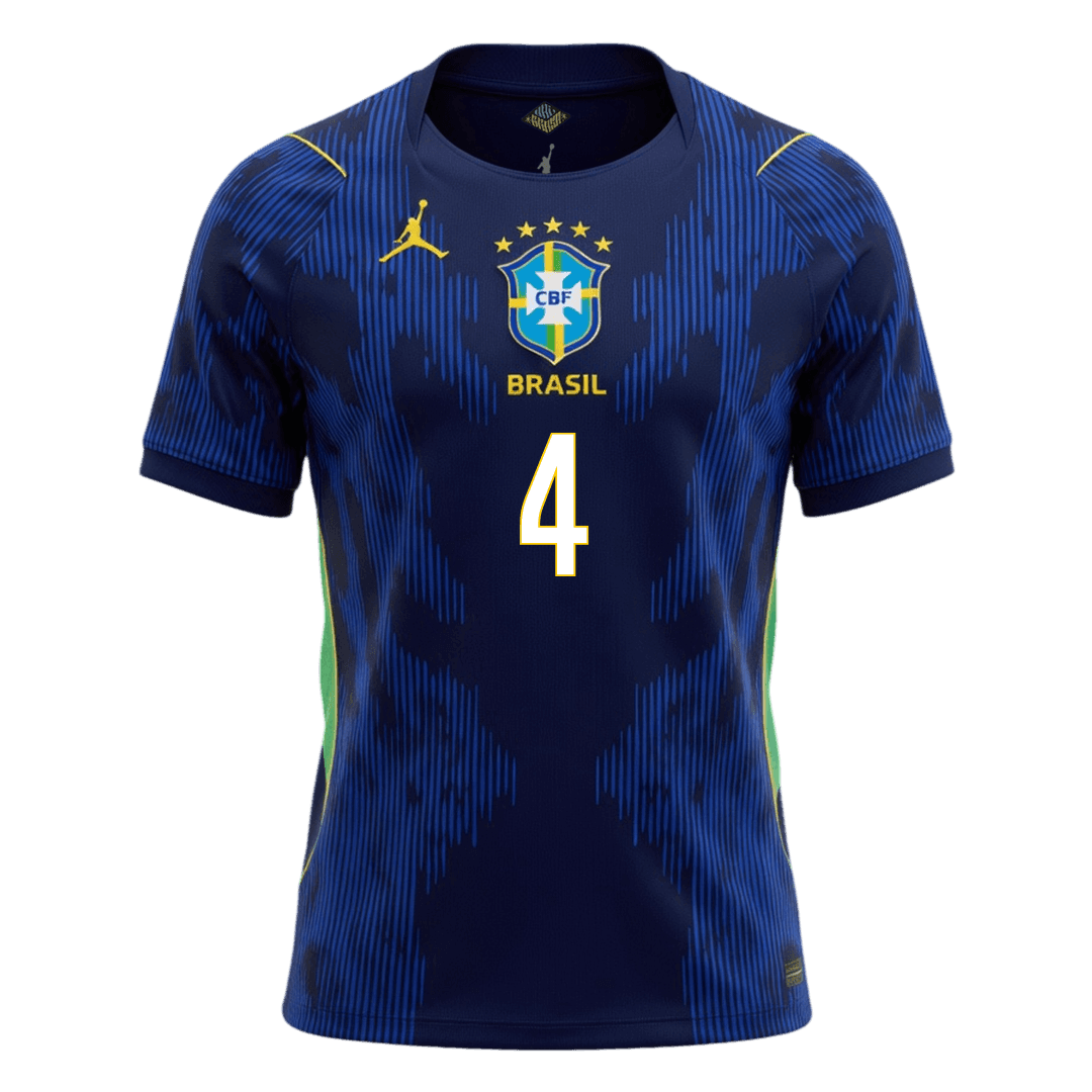 Brazil World Cup 2026 Vieras Pelipaita Miesten MARQUINHOS #4 - kuva 8