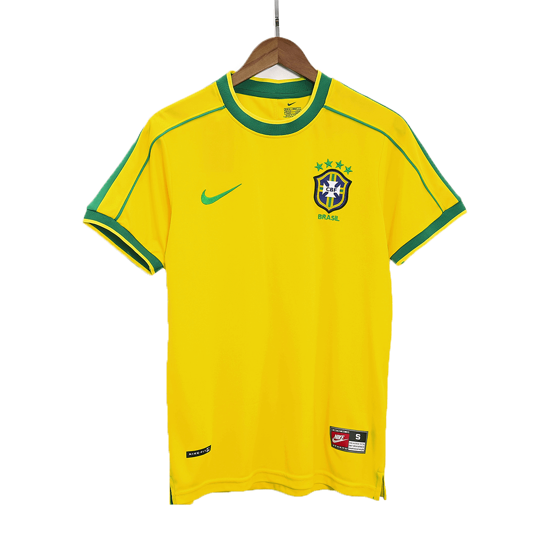 Brazil 1998 Koti Retro -pelipaita Miesten