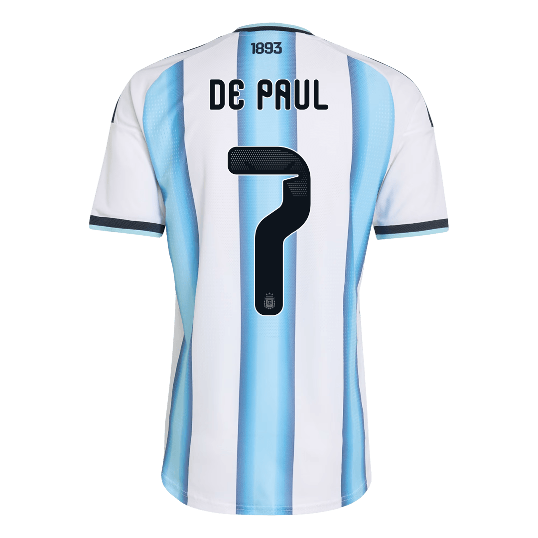 Argentina World Cup 2026 Koti Pelipaita (Player Version) Miesten DE PAUL #7 - kuva 3